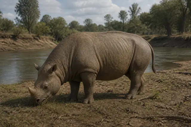 Teleoceras (Teleoceras major) · scientific reconstruction