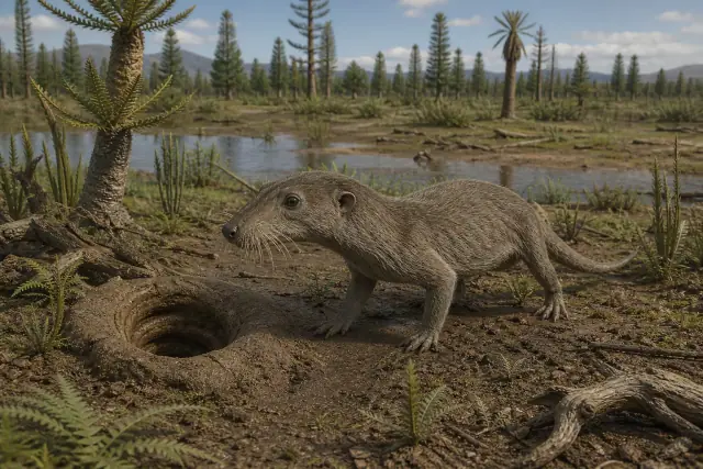 Thrinaxodon · reconstrucción científica