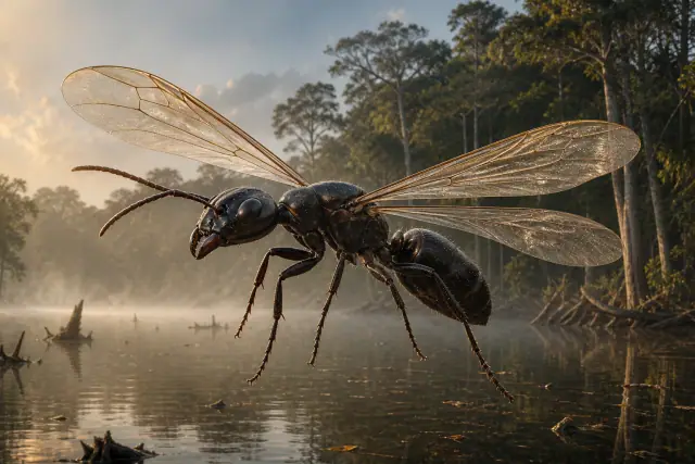 Titanomyrma (Titanomyrma gigantea) · reconstrucción científica