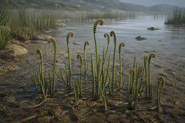 Zosterophyllum · scientific reconstruction